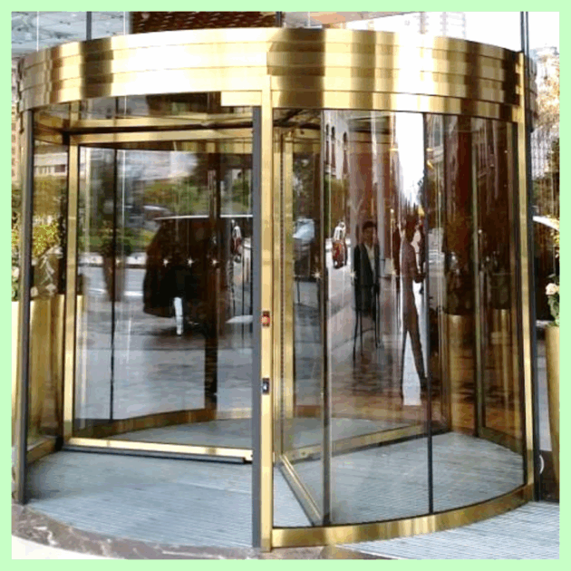 Cửa xoay tròn tự động 3 cánh hoặc 4 cánh