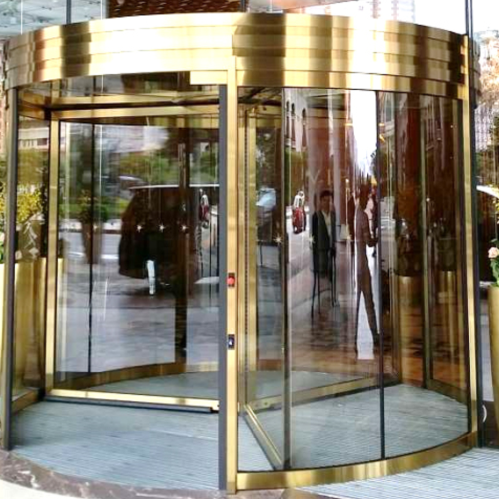 Cửa xoay tròn tự động 3 cánh hoặc 4 cánh