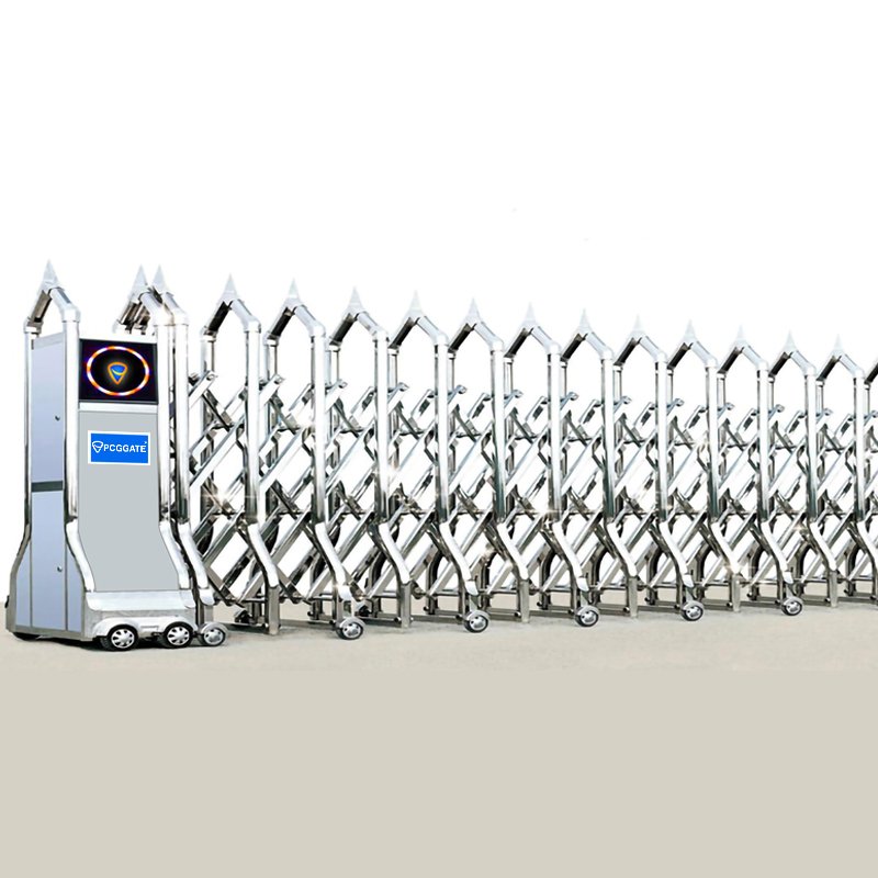 Cổng tự động xếp inox PCG P010